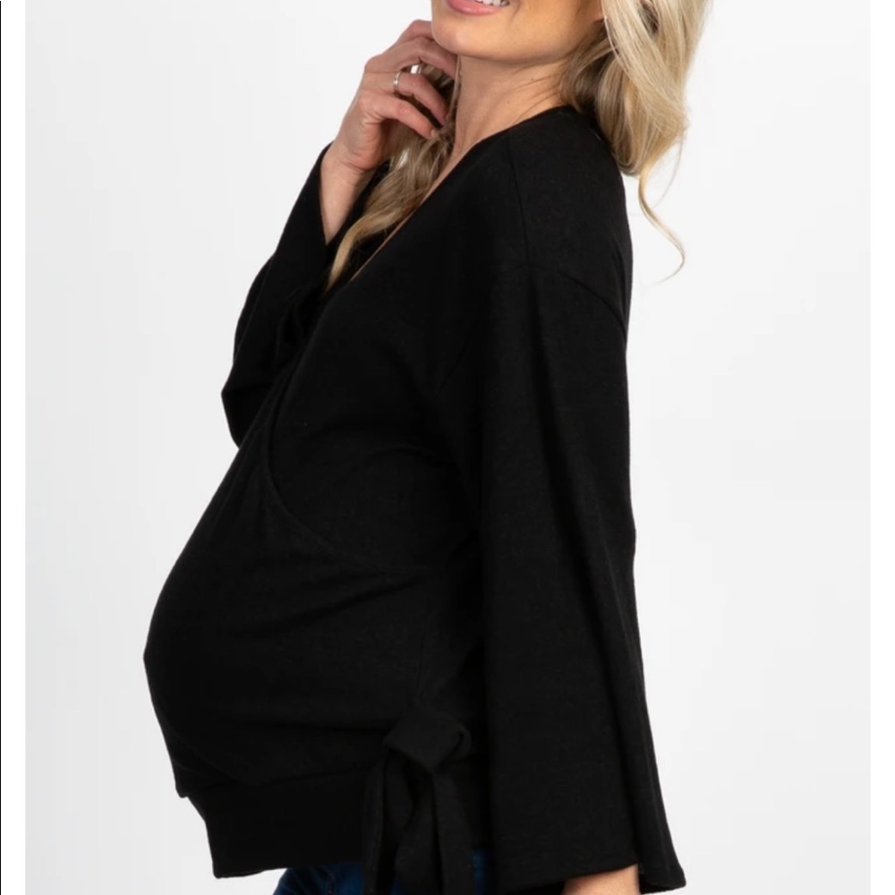Pinkblush Draped Tie Accent Maternity Top 🤰